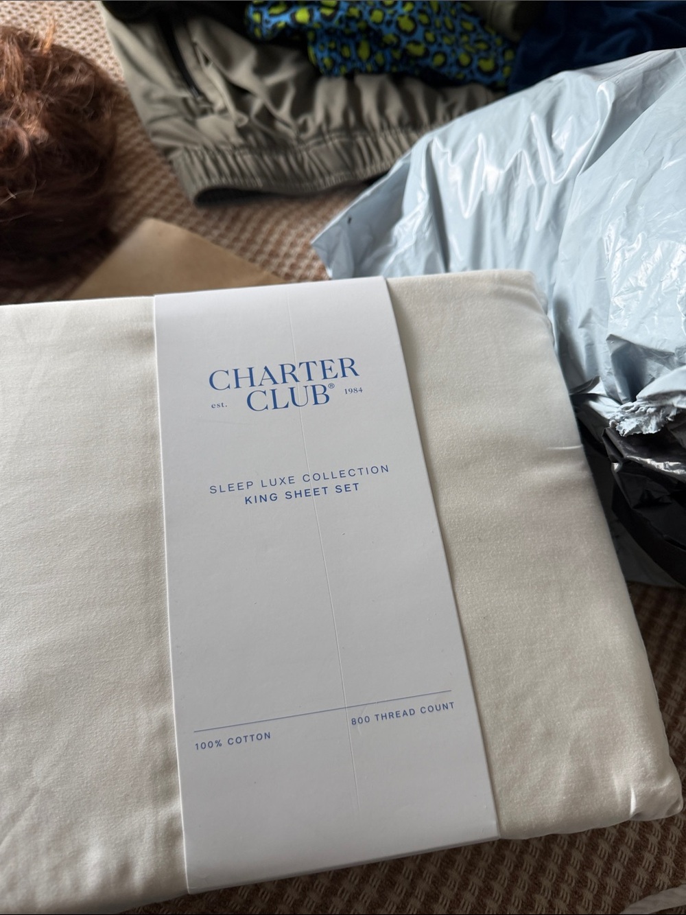Charter Club King Sheet Set in Off-White/Cream